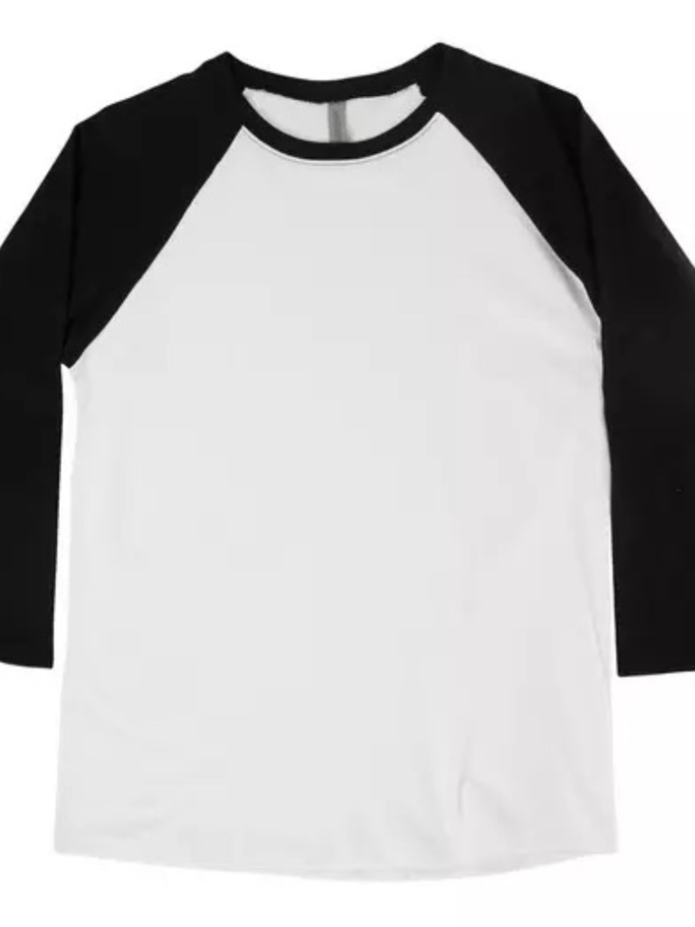 Plan + Purpose White & Black Raglan Baseball Tee | 100% Cotton